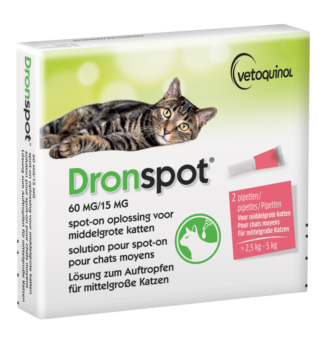 Dronspot spot-on middelgrote kat